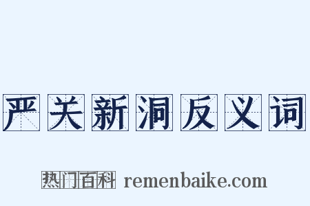 严关新洞反义词是什么意思的图片